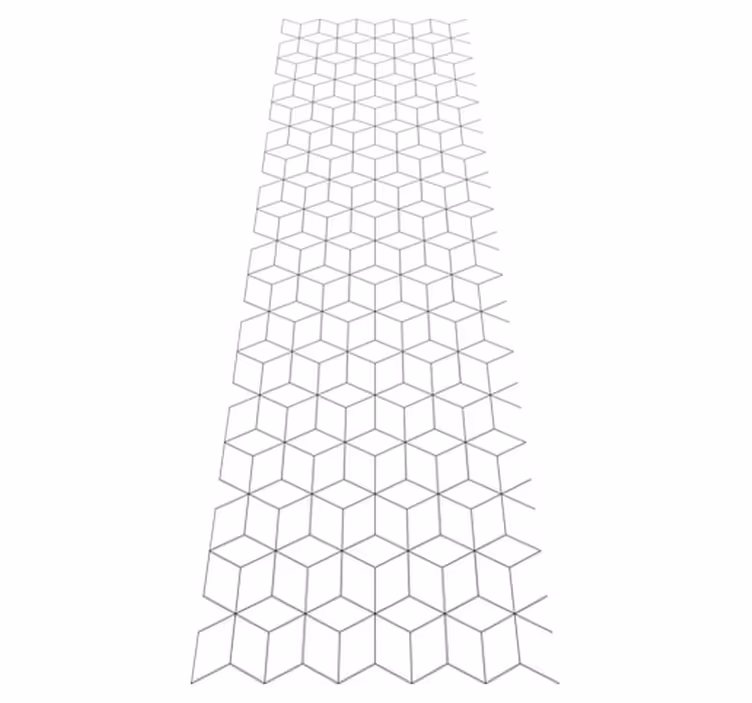 Vinyl teppich geometrisch würfelmuster - TenStickers