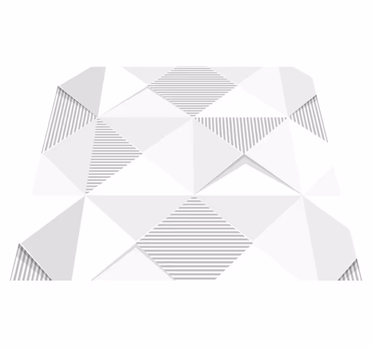 Vinyl teppich geometrisch 3d weiße quadrate - TenStickers