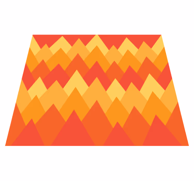Vinyl teppich geometrisch abstrakte berge - TenStickers