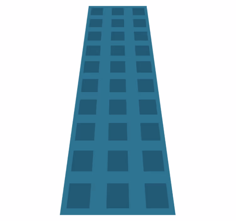 Vinyl teppich geometrisch blaues muster mit quadraten - TenStickers