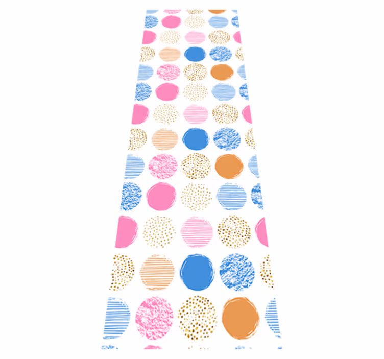 Vinyl teppich geometrisch mit buntem punktmuster - TenStickers