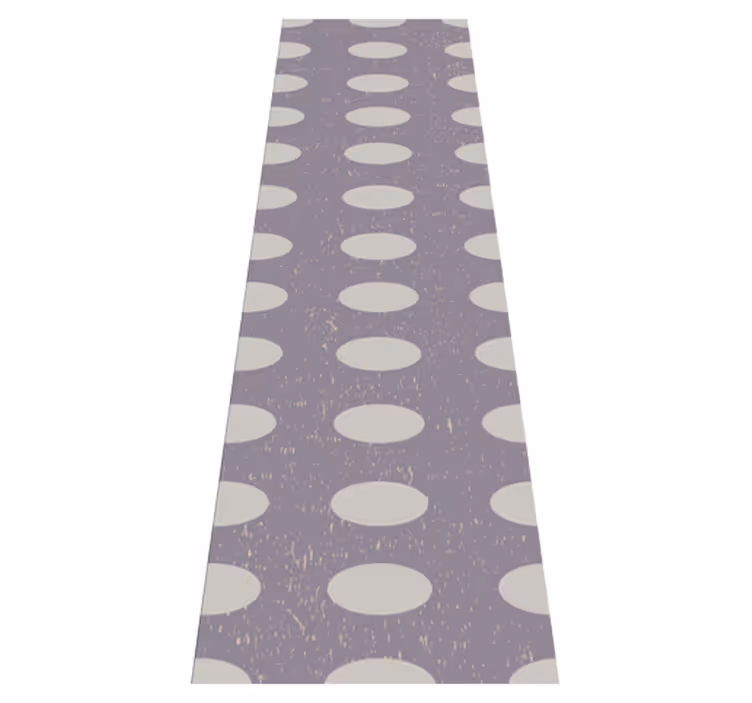 Vinyl teppich geometrisch graue und lila kreise - TenStickers