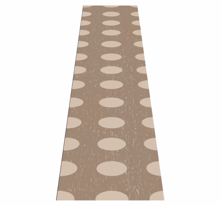 Vinyl teppich geometrisch braunes kreis muster - TenStickers