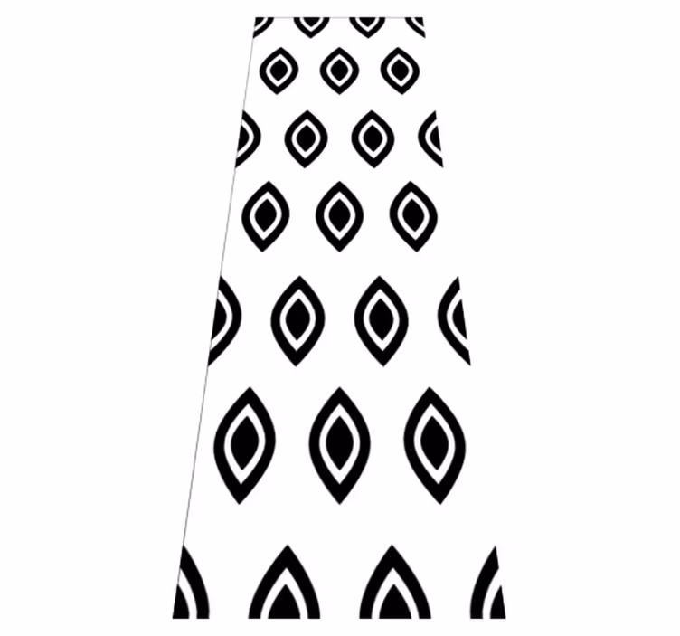 Vinyl teppich geometrisch schwarz-weiß muster - TenStickers