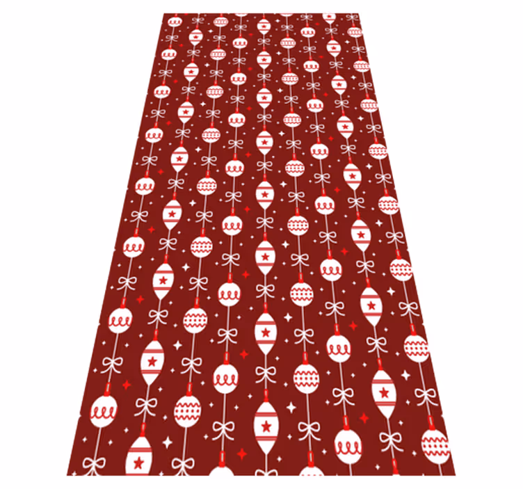 Vinyl teppich weihnachten mit christbaumkugeln - TenStickers