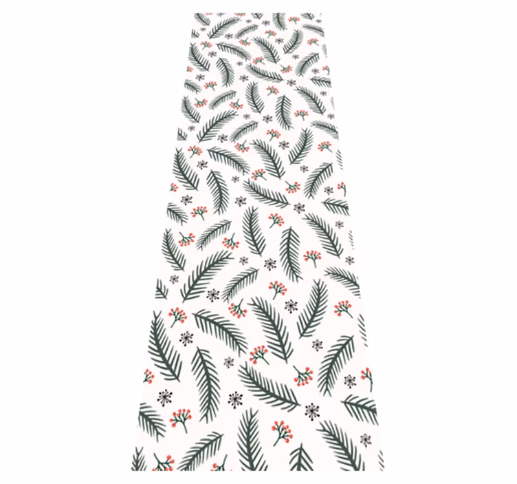 Vinyl teppich weihnachten mit tannenzweigmuster - TenStickers