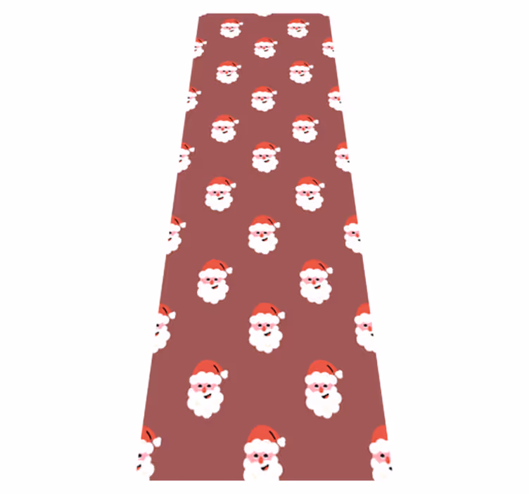 Vinyl teppich weihnachten santa claus rotes muster - TenStickers