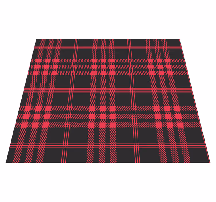 Vinyl teppich schlafzimmer weihnachts-tartan-muster - TenStickers