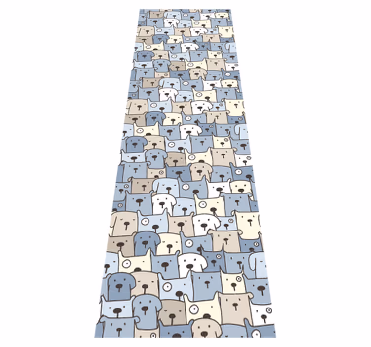 Vinyl teppich schlafzimmer mit grauen hunden - TenStickers