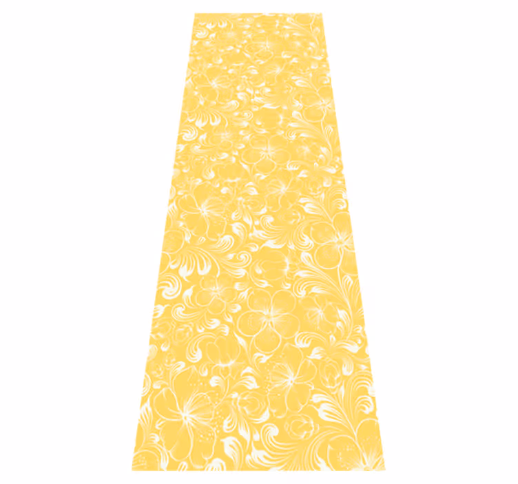 Vinyl teppich schlafzimmer mit gelbem blumenmuster - TenStickers
