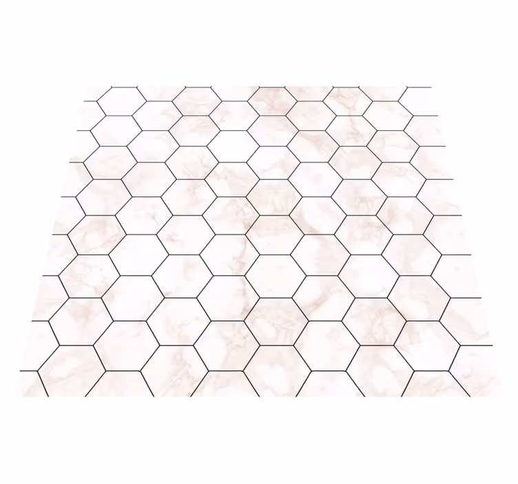 Vinyl teppich schlafzimmer marmor hexagonfliesen - TenStickers