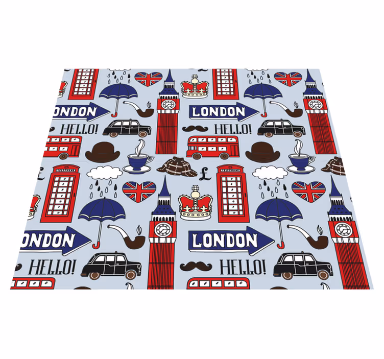 Vinyl teppich schlafzimmer beste aus london - TenStickers