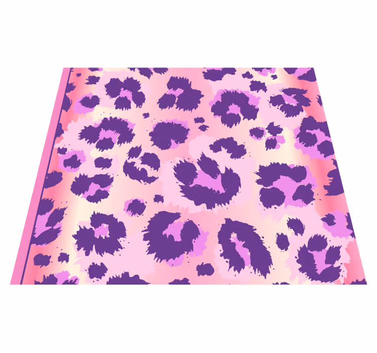Vinyl teppich schlafzimmer in pinkem leopardenfell - TenStickers