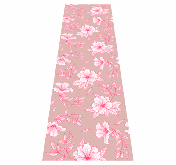 Vinyl teppich schlafzimmer neon pink lotus - TenStickers