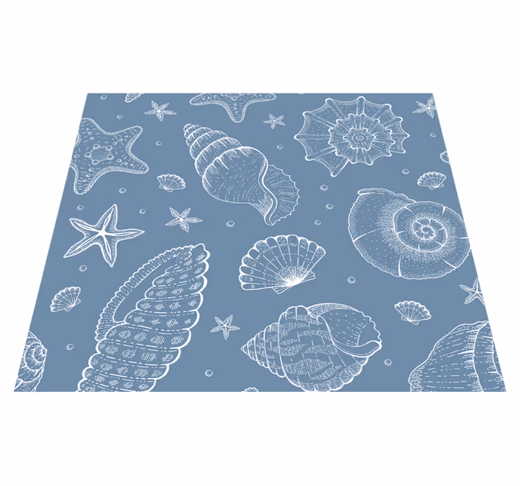 Vinyl teppich schlafzimmer meeresleben und muscheln - TenStickers