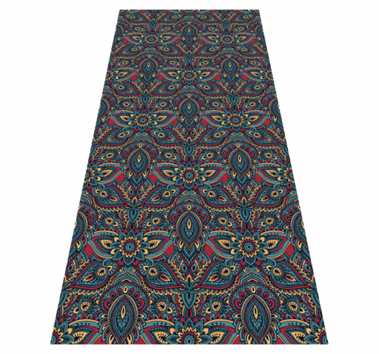 Vinyl teppich schlafzimmer rotes indianermuster - TenStickers