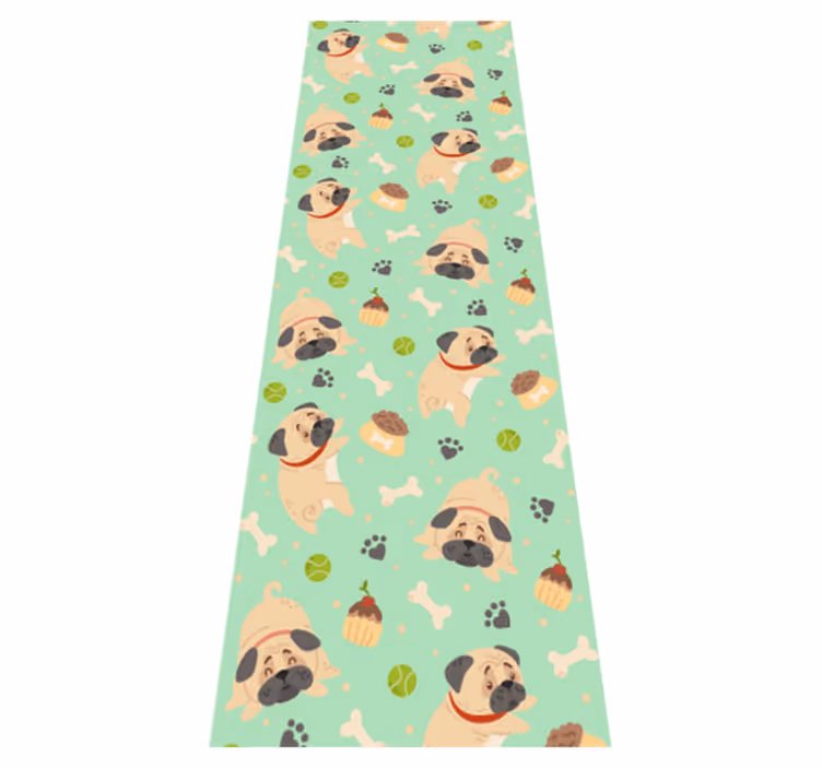Vinyl teppich schlafzimmer fette bulldogge mit knochen - TenStickers