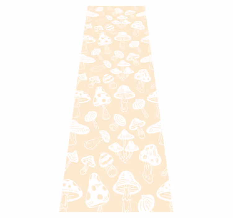 Vinyl teppich schlafzimmer mit beigen pilzdesigns - TenStickers