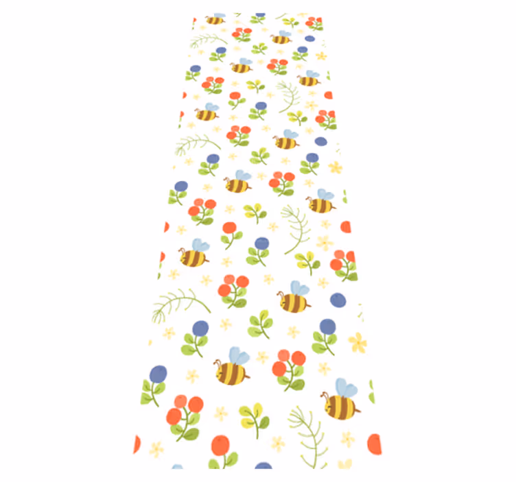 Vinyl teppich schlafzimmer mit niedlichen babybienen - TenStickers