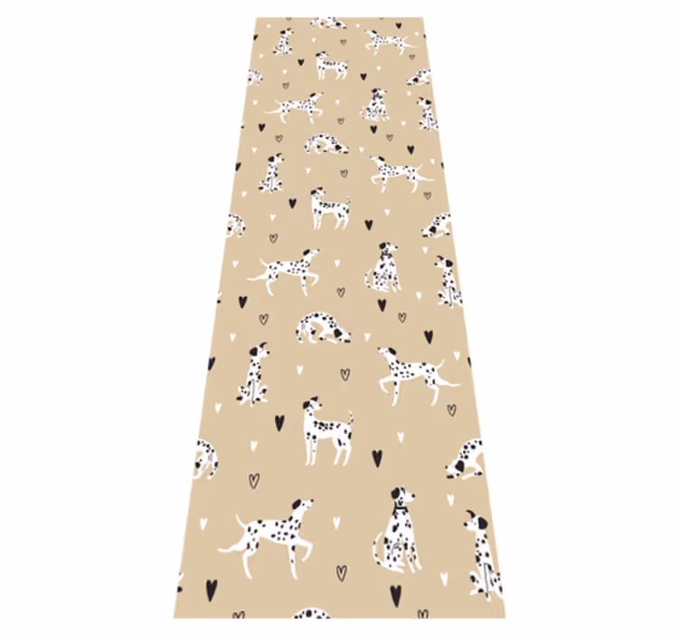 Vinyl teppich schlafzimmer mit beigem hundemuster - TenStickers