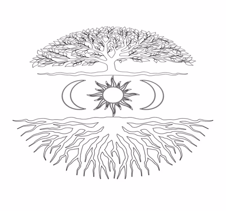 Vinyl teppich natur wurzelsystem - TenStickers
