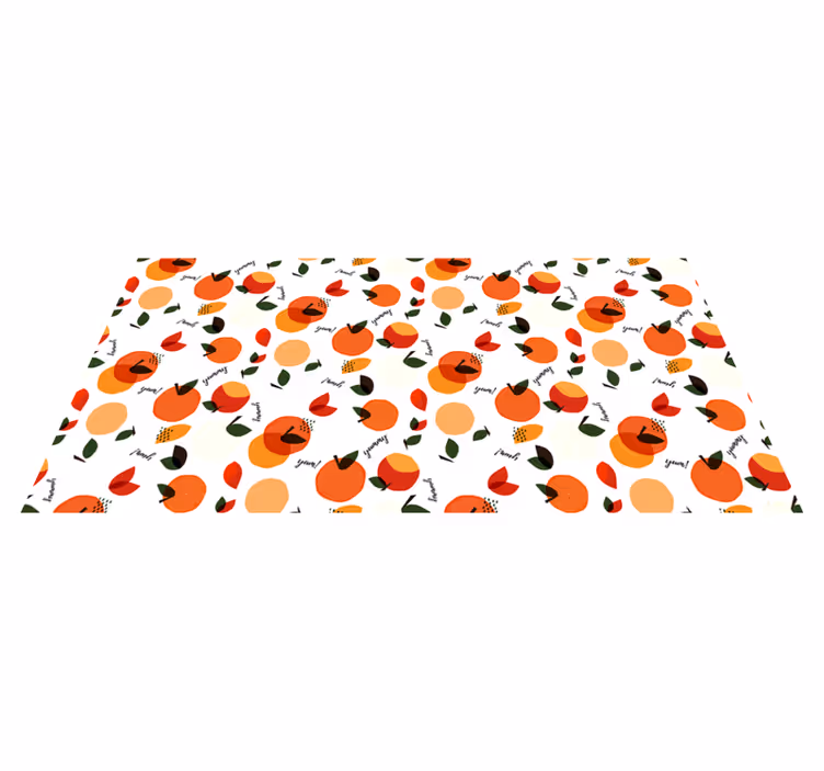 Vinyl teppich natur fruchtinspiriertes arrangement - TenStickers