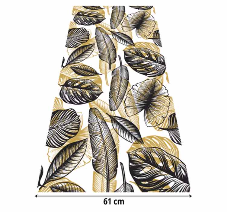 Vinyl teppich blumen elegante tropische pflanzen - TenStickers