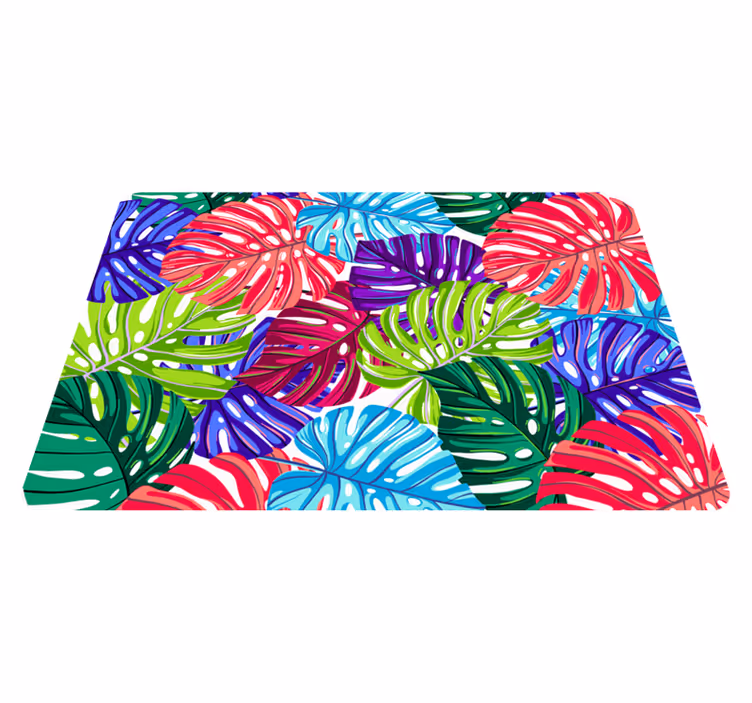 Vinyl teppich blumen monstera tropisch - TenStickers