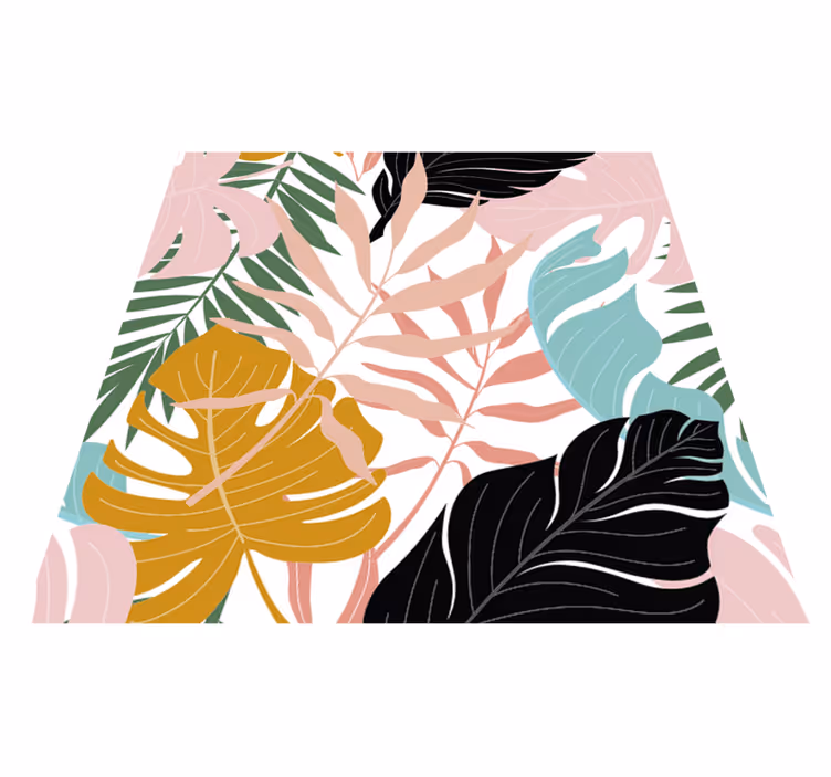Vinyl teppich blumen buntes abstraktes muster - TenStickers