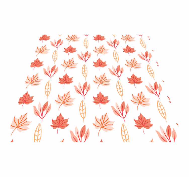 Vinyl teppich blumen mit pinken herbstblättern - TenStickers