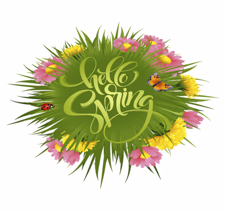 Vinyl teppich blumen frühlingsfeldblumen - TenStickers