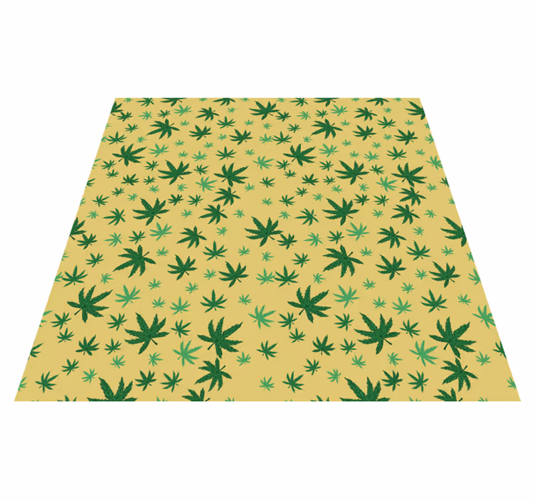 Vinyl teppich blumen nahtloses cannabis muster - TenStickers