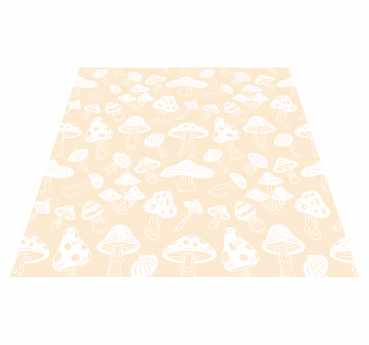 Vinyl teppich blumen in beige pilzdesigns - TenStickers