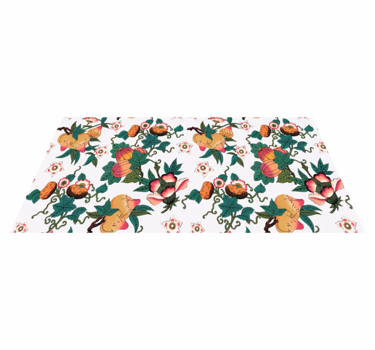 Vinyl teppich blumen im bunten sommerdesign - TenStickers