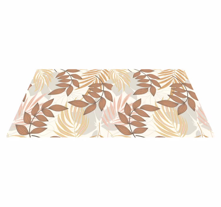 Vinyl teppich blumen elegante blatt inspiration - TenStickers