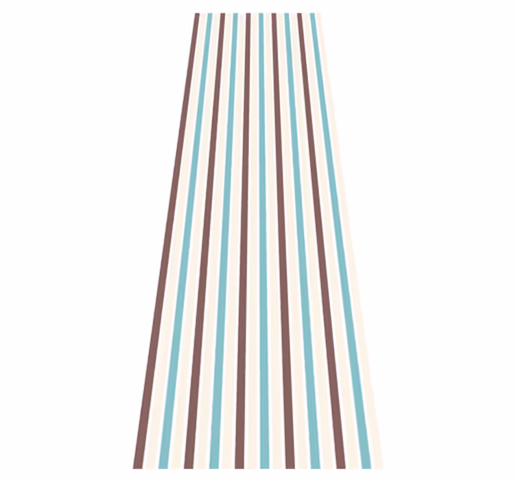 Vinyl teppich schlafzimmer mit retro blau-weißem muster - TenStickers