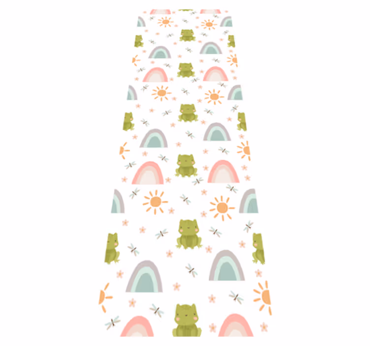 Vinyl teppich schlafzimmer mit süßem froschdesign - TenStickers