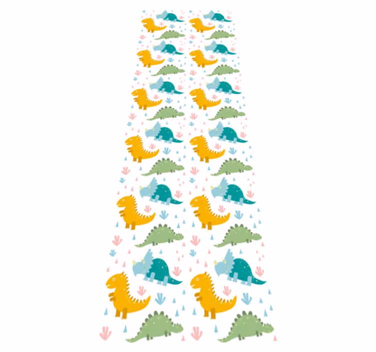 Vinyl teppich schlafzimmer mit hübschem dinosaurier-muster - TenStickers