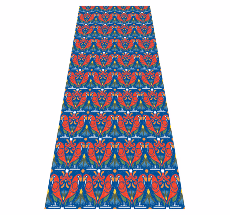Vinyl teppich schlafzimmer mit floralem design blau - TenStickers