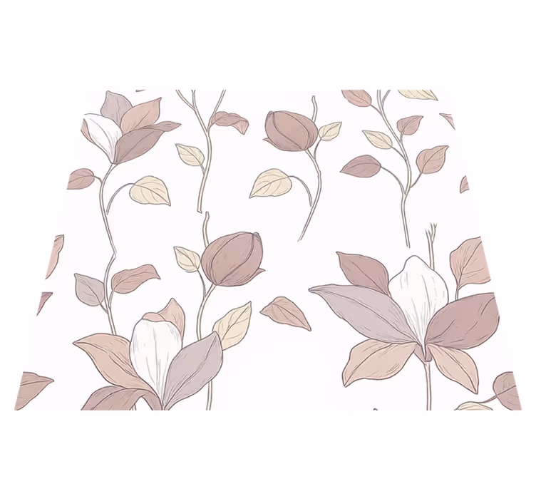 Vinyl teppich schlafzimmer pinke blumen - TenStickers
