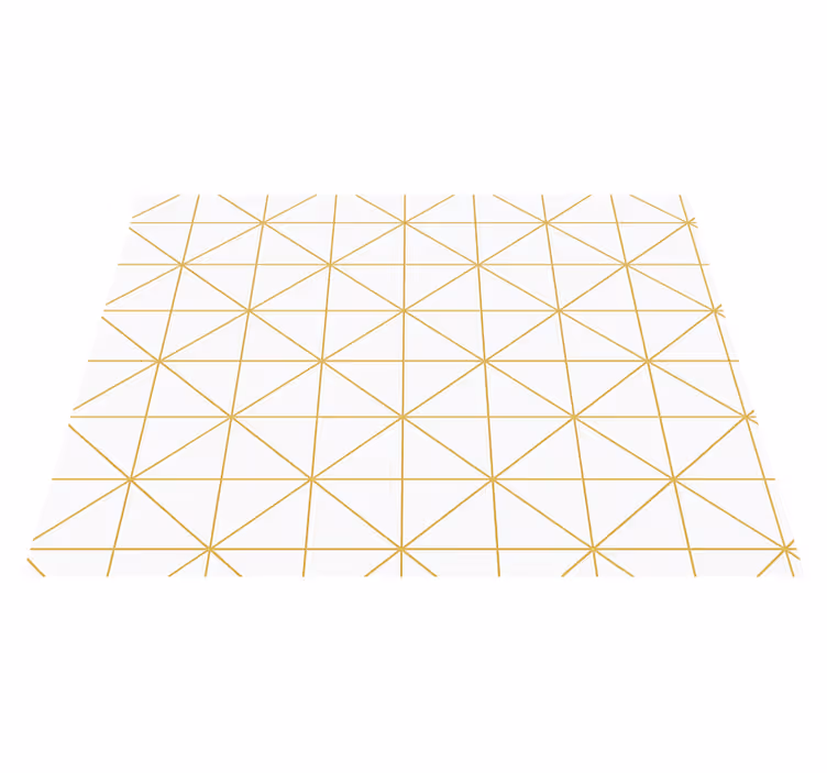 Vinyl teppich schlafzimmer in gold geometrisch - TenStickers