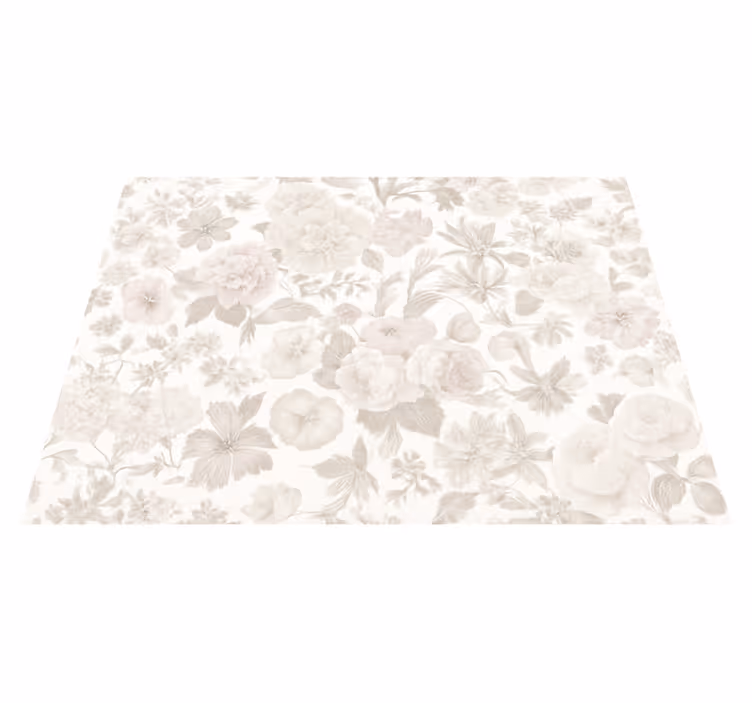 Vinyl teppich schlafzimmer im vintage blumen design - TenStickers