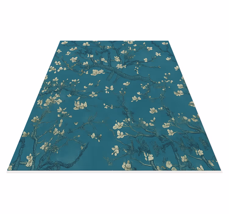 Vinyl teppich schlafzimmer dunkelblau baum design - TenStickers
