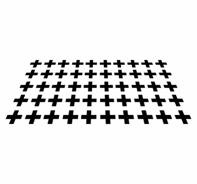 Vinyl teppich geometrisch schwarz-weiße kreuze - TenStickers
