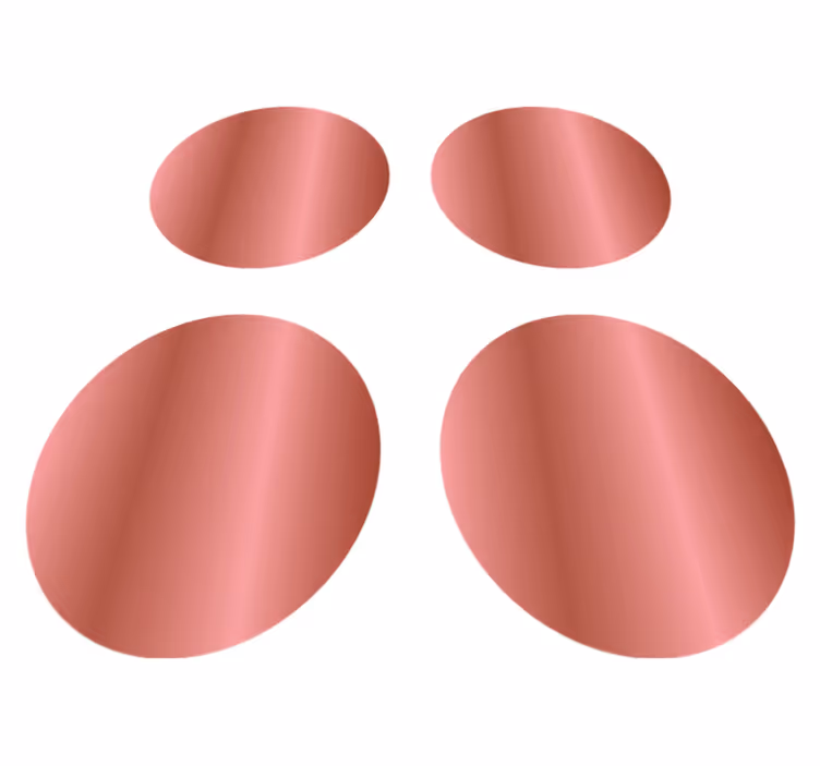 Vinyl teppich geometrisch roségoldene punkte - TenStickers
