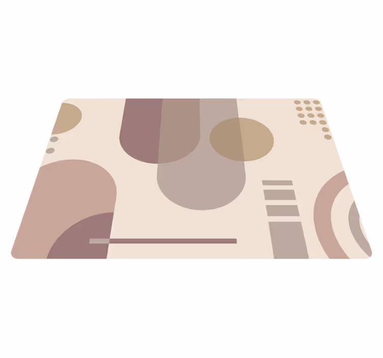 Vinyl teppich geometrisch in brauner moderner kunst - TenStickers