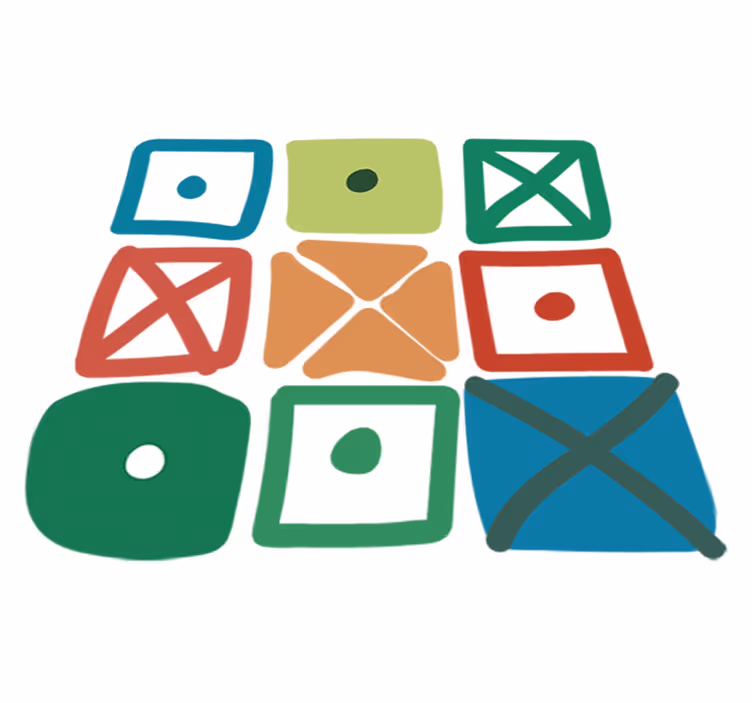 Vinyl teppich geometrisch mit verschiedenen quadraten - TenStickers