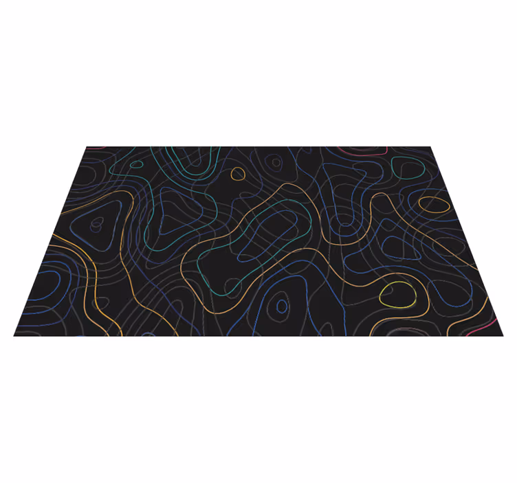 Vinyl teppich geometrisch mit bunten formen - TenStickers