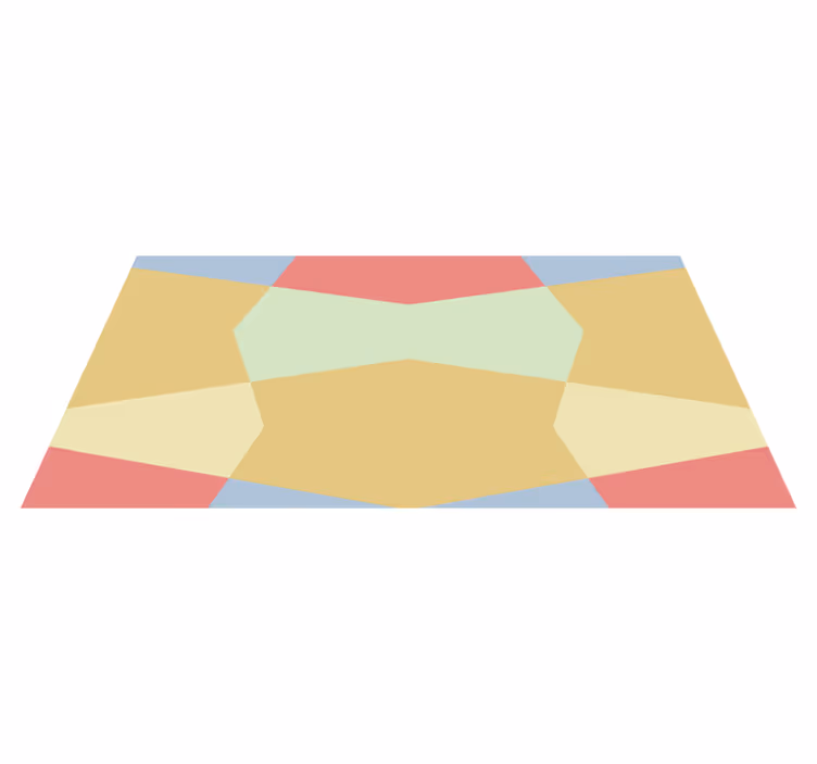 Vinyl teppich geometrisch in pastellfarbblöcken - TenStickers