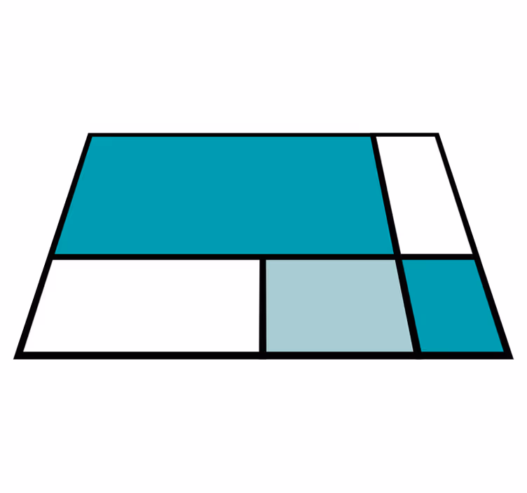 Vinyl teppich geometrisch grüne quadratfarben - TenStickers